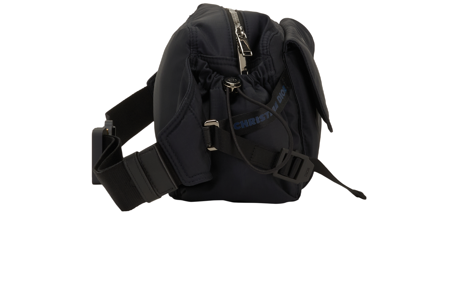 Saddle Belt Bag, &pound;1,100, Handbags, Black, Nylon, Side view